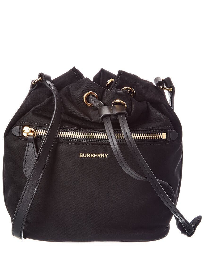 Burberry Burberry Drawstring Nylon Bucket Bag