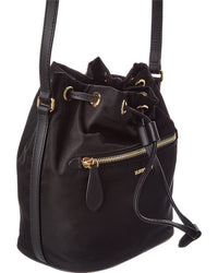 Burberry Burberry Drawstring Nylon Bucket Bag