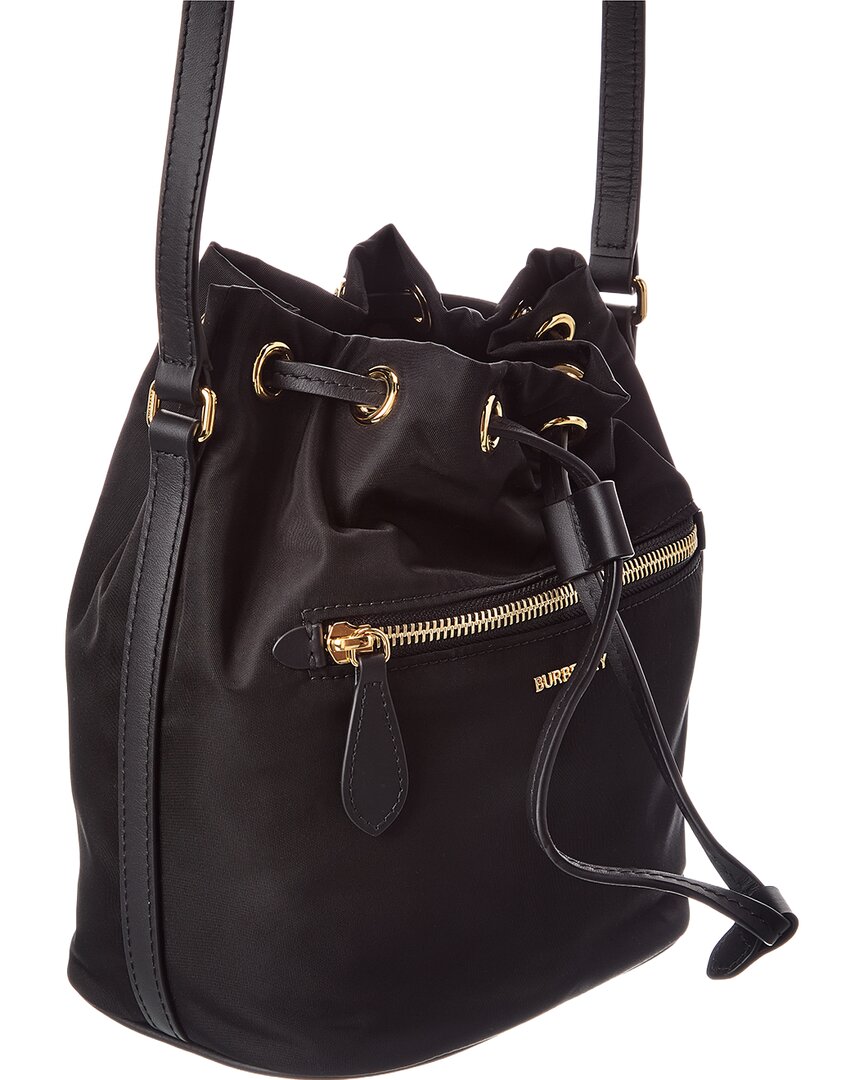 Burberry Burberry Drawstring Nylon Bucket Bag