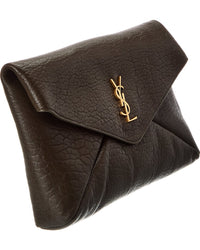 Saint Laurent Cassandre Large Leather Envelope Pouch