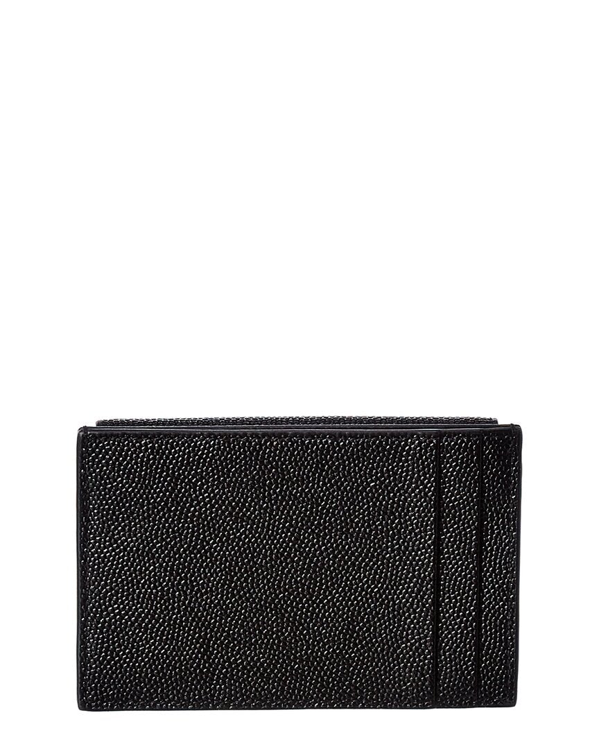 Saint Laurent Uptown Leather Card Case, Black