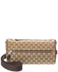 Gucci Gucci Small Gg Canvas Cylinder Bag