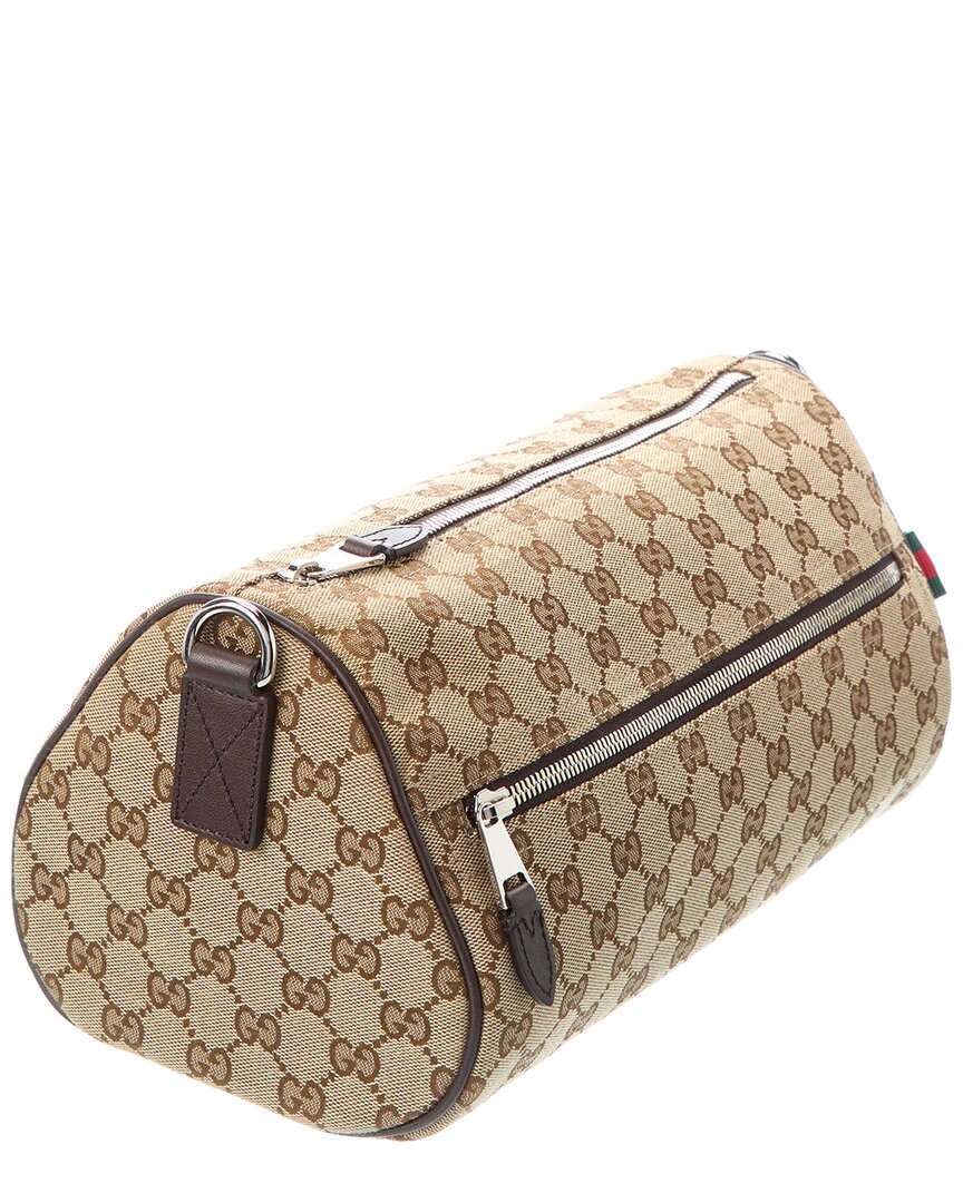 Gucci Gucci Small Gg Canvas Cylinder Bag