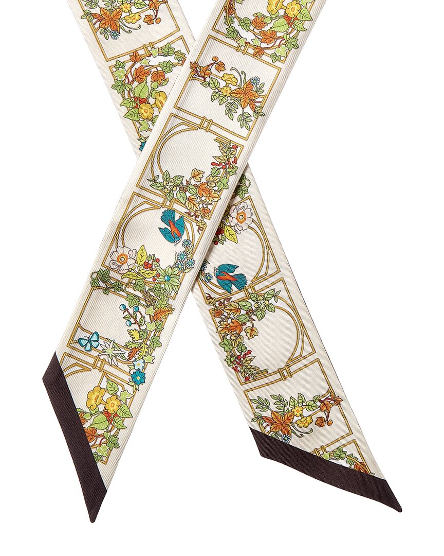 Gucci Gucci Printed Silk Neck Bow