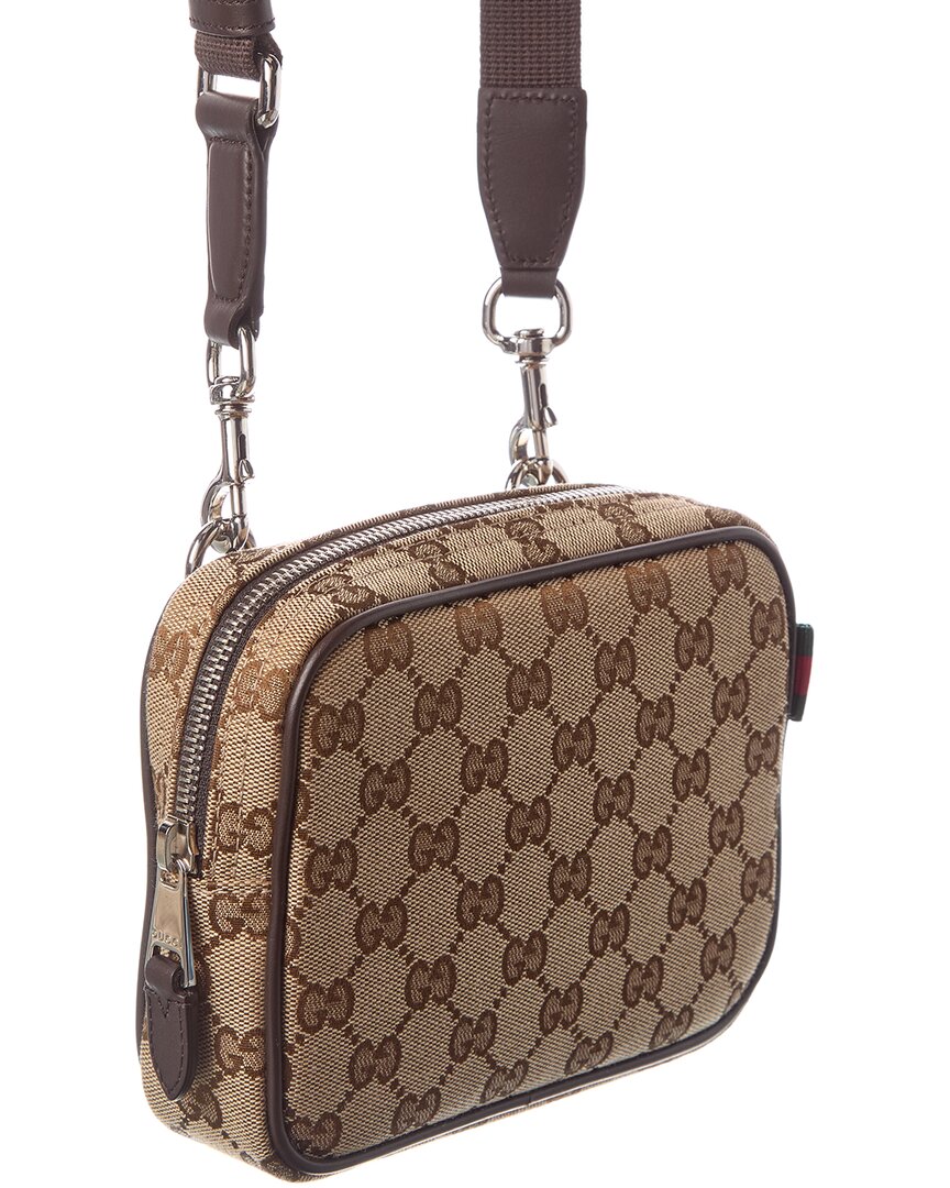 Gucci Gg Canvas & Leather Crossbody