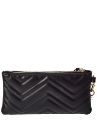 Gucci Gg Marmont Small Leather Pouch With Chian