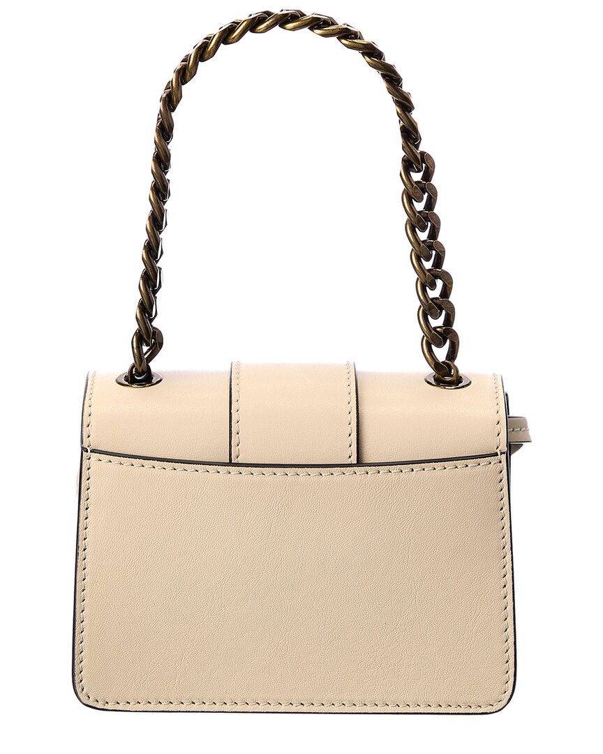 Moschino Padlock Detail Large Leather Crossbody