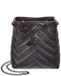 Gucci Gg Marmont Leather Bucket Bag