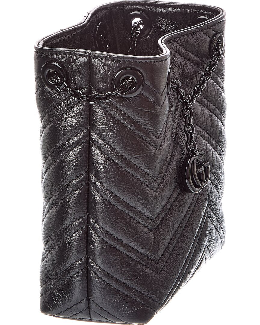 Gucci Gg Marmont Leather Bucket Bag