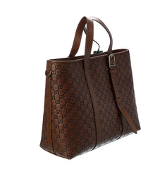 Gucci Gg Emblem Leather Tote