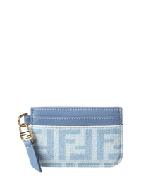 FENDI Fendi Baguette Denim & Leather Card Case