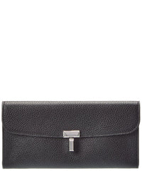 Toteme T-Lock Leather Continental Wallet