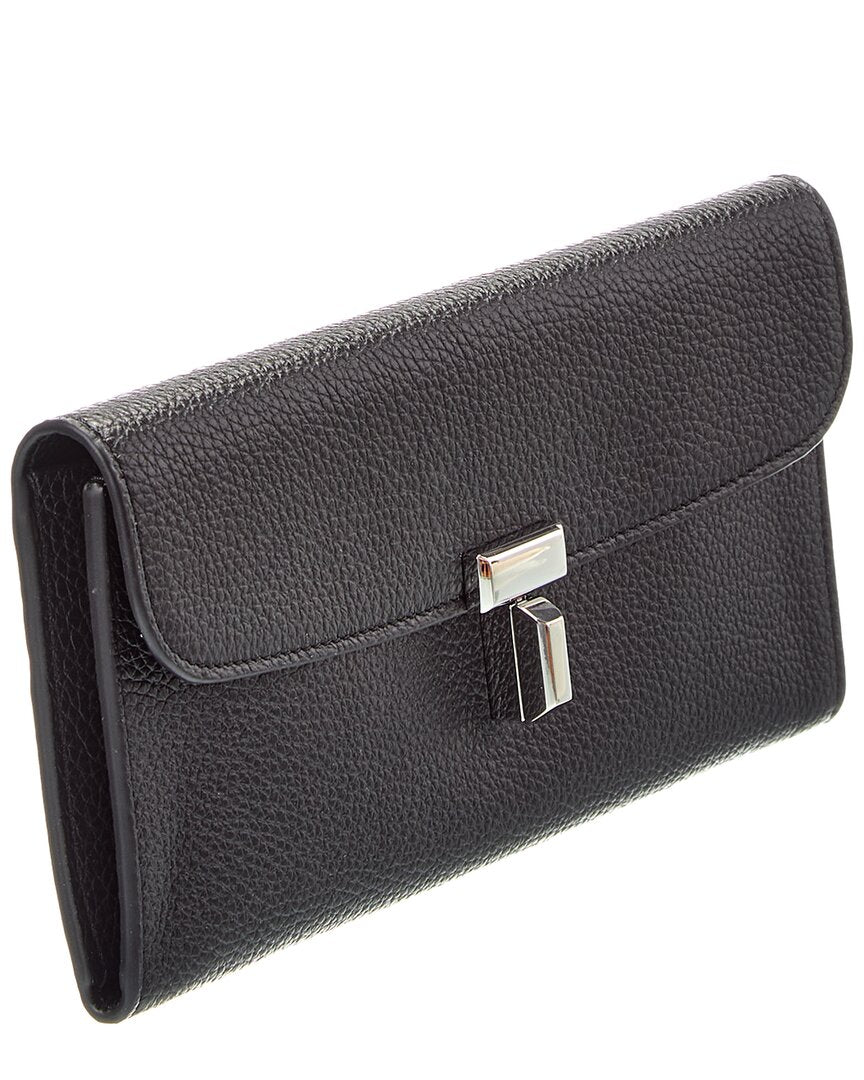 Toteme T-Lock Leather Continental Wallet