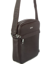 Hugo Boss Zair Ns Zip Leather Reporter Bag
