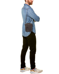 Hugo Boss Zair Ns Zip Leather Reporter Bag