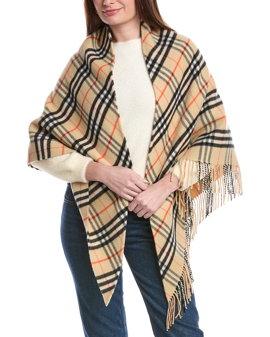 Burberry Burberry Check Wool & Cashmere-Blend Cape