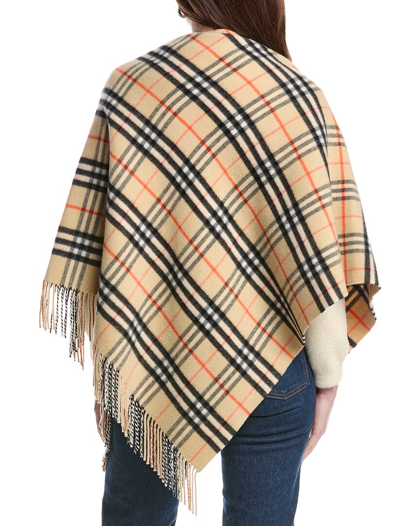 Burberry Burberry Check Wool & Cashmere-Blend Cape