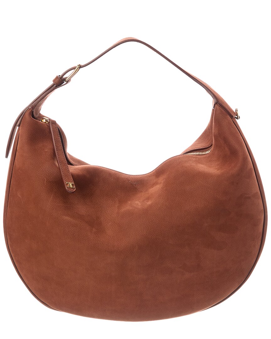 CELINE Celine Lulu Large Suede Hobo Bag