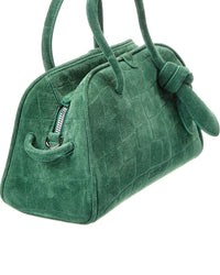 Jacquemus The Turismo Small Croc-Embossed Suede Shoulder Bag