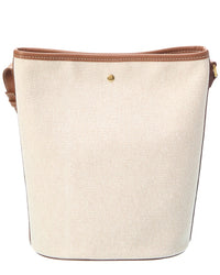 Burberry Burberry Medium Canvas & Leather Bucket Bag