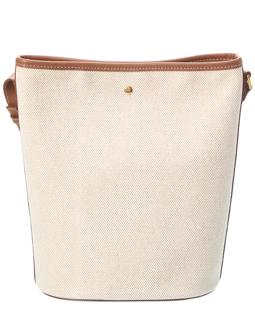 Burberry Burberry Medium Canvas & Leather Bucket Bag