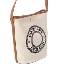Burberry Burberry Medium Canvas & Leather Bucket Bag