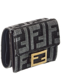 Fendi Baguette Micro Leather Card Case