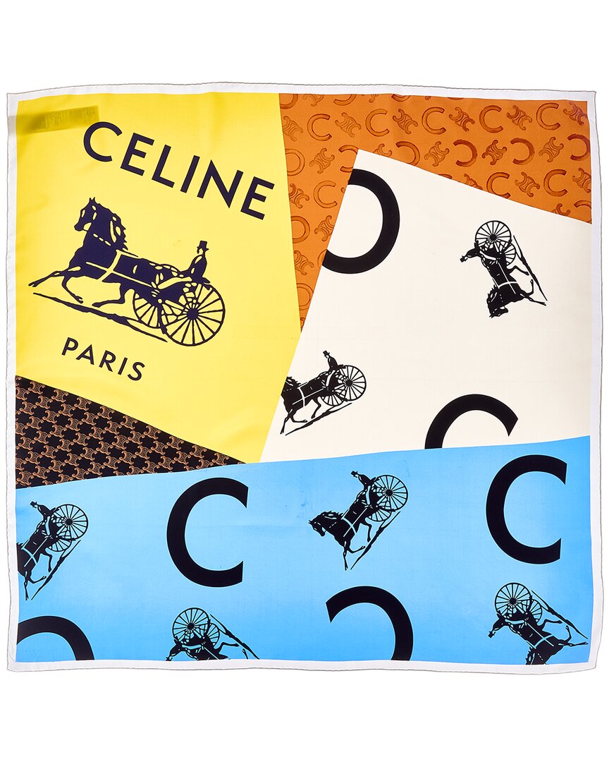 CELINE Celine Square Silk Scarf