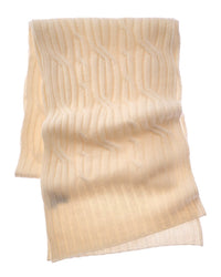 Hannah Rose Wide Cable Cashmere Scarf