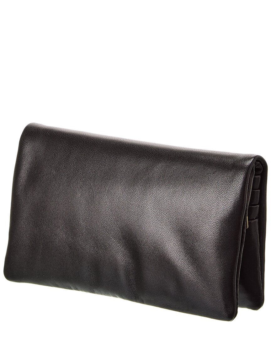 Saint Laurent Saint Laurent Calypso Large Leather Clucth