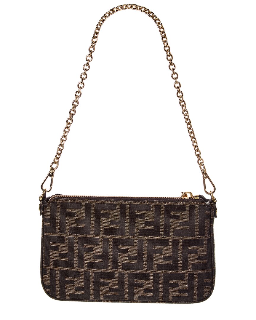 FENDI Fendi Baguette Ff Jacquard Pouch