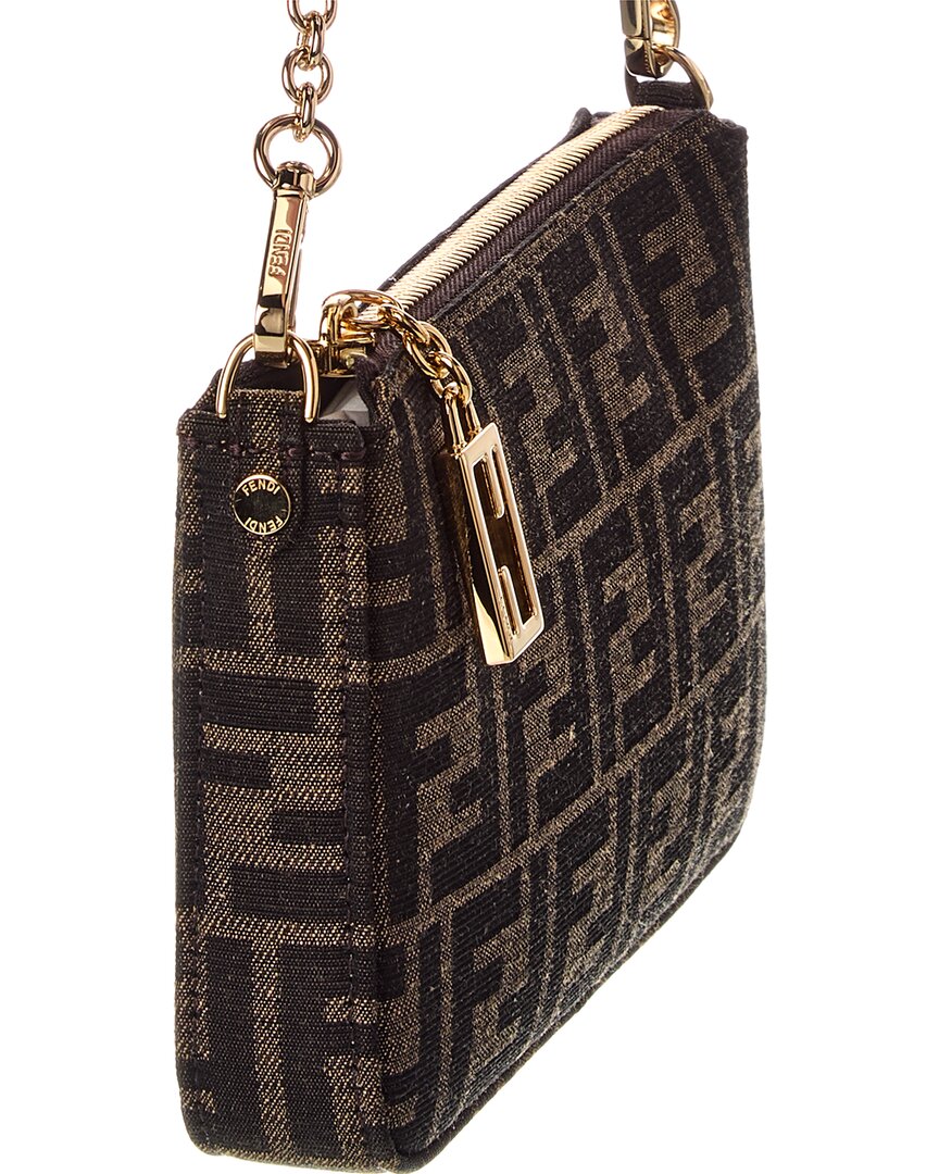 FENDI Fendi Baguette Ff Jacquard Pouch