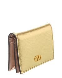 Valentino Vlogo Signature Leather Card Case