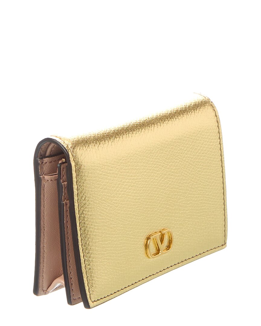 Valentino Vlogo Signature Leather Card Case