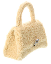 Balenciaga Hourglass Small Furry Top Handle Bag