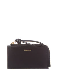 Jil Sander Logo Leather Coin Purse Black ONE SIZE