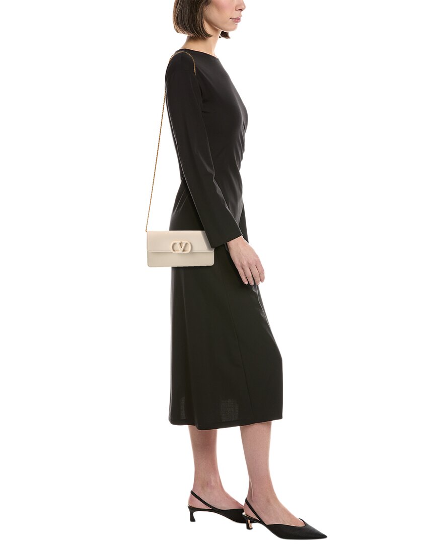 Valentino Valentino Vlogo Signature Leather Wallet On Chain