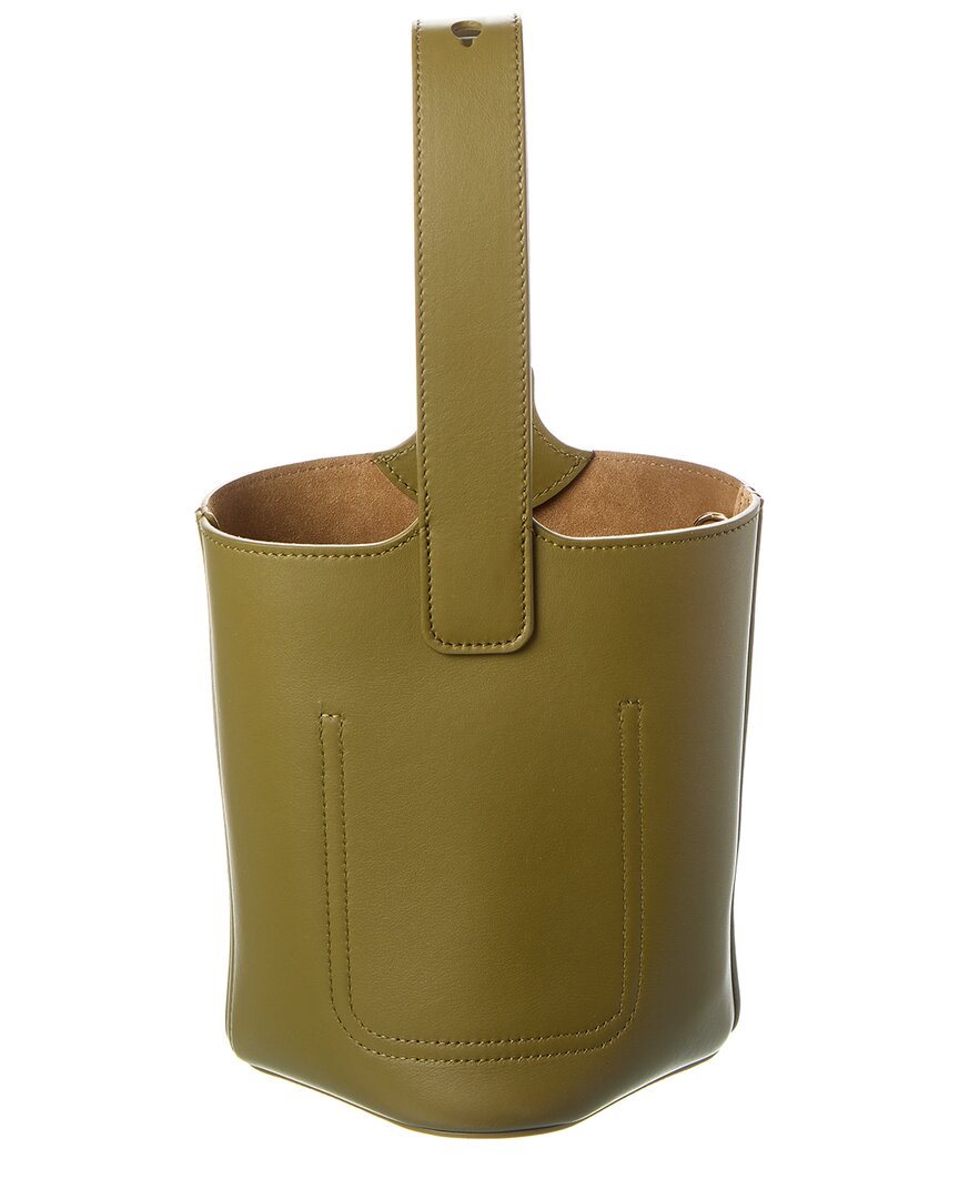 【LOEWE】Pebble Bucket Bag Mini in Olive Green Mini Pebble bucket in smooth calfskin Green - LOEWE
