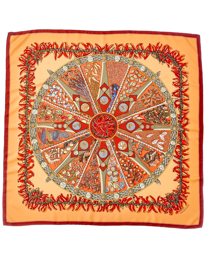 Hermès Aux Pays Des Épices Annie Faivre Silk Scarf (Authentic Pre-Loved)