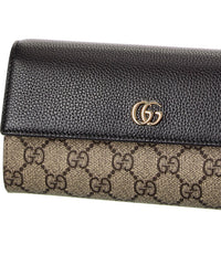 Gucci Gg Marmont Gg Supreme Canvas & Leather Continental Wallet