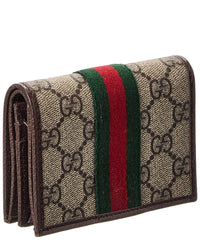 Gucci Gucci Ophidia Small Gg Supreme Canvas & Leather Wallet