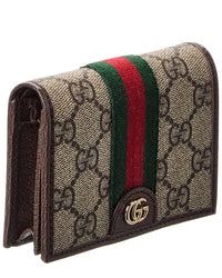 Gucci Gucci Ophidia Small Gg Supreme Canvas & Leather Wallet