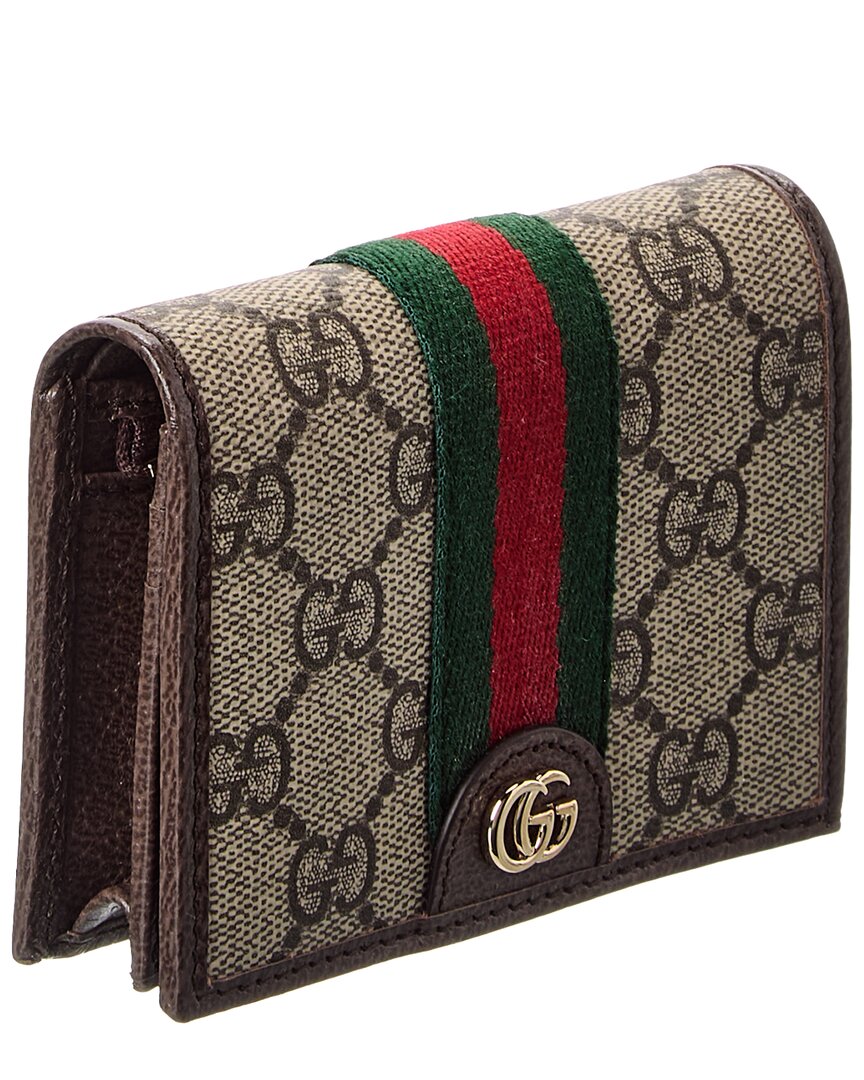 Gucci Gucci Ophidia Small Gg Supreme Canvas & Leather Wallet