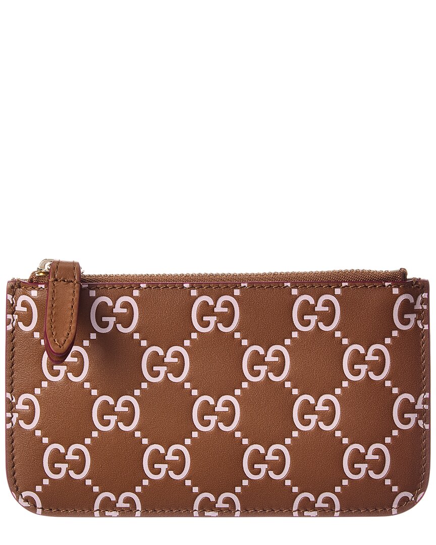 Gucci Gucci Emblem Gg Leather Key Case