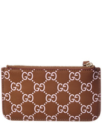 Gucci Gucci Emblem Gg Leather Key Case