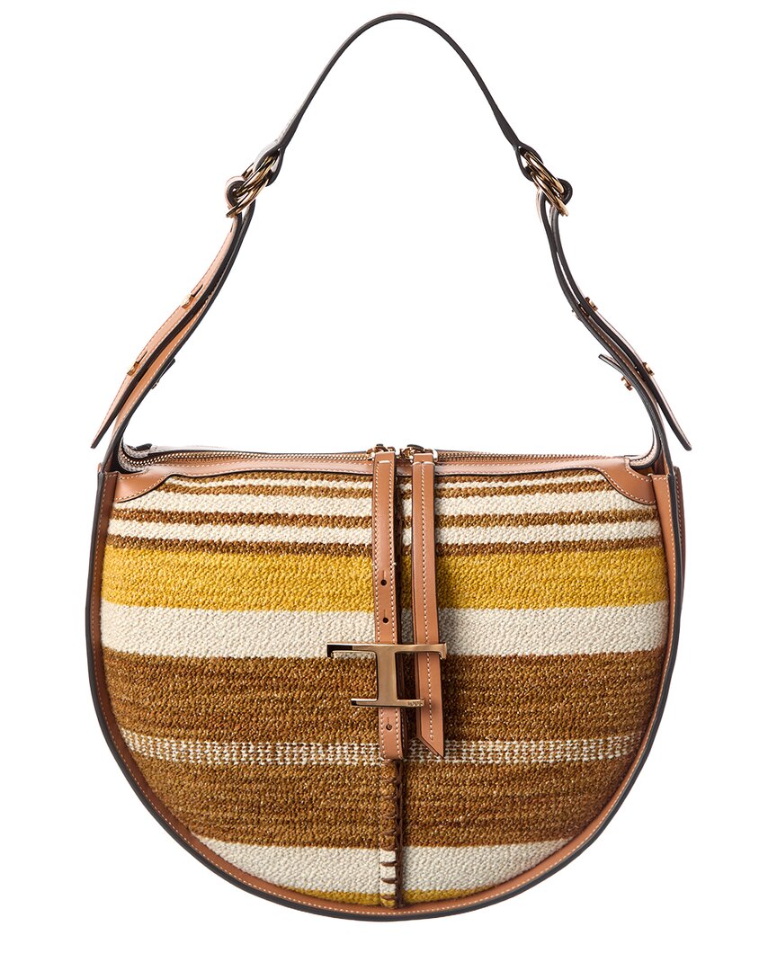 Tod’S Woven & Leather Hobo Bag