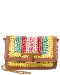 Tod’S Leather & Straw Belt Bag