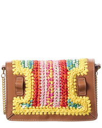 Tod’S Leather & Straw Belt Bag