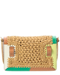 Tod’S Leather & Straw Belt Bag