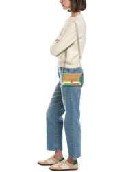 Tod’S Leather & Straw Belt Bag